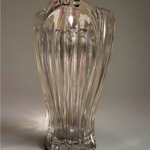 Vintage Bleikristall 24 Lead Crystal Vase Oval Cut Thick Heavy